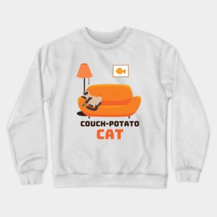 couch-potato cat Crewneck Sweatshirt